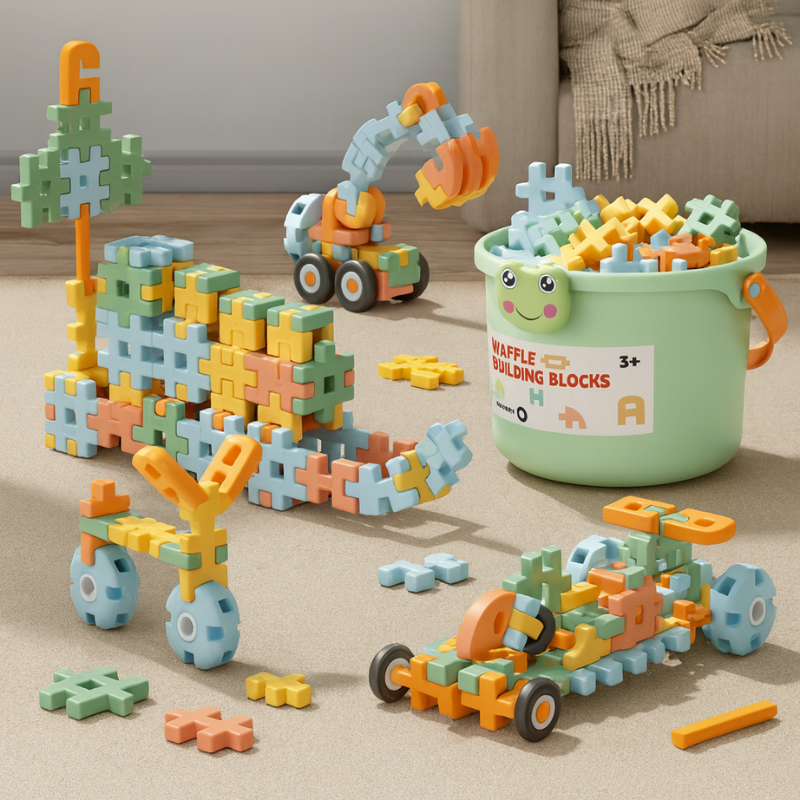 Kreatoos Large Building Blocks Set – Creative Learning Construction Toy For Kids