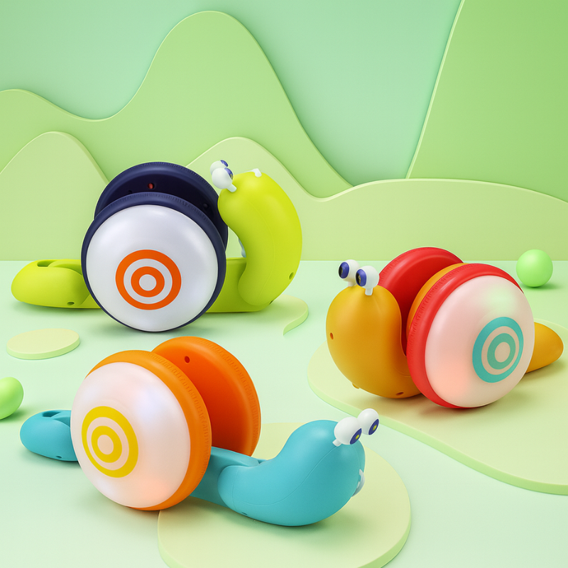 Musical Pull-Along Snail Toy For Early Walking Fun