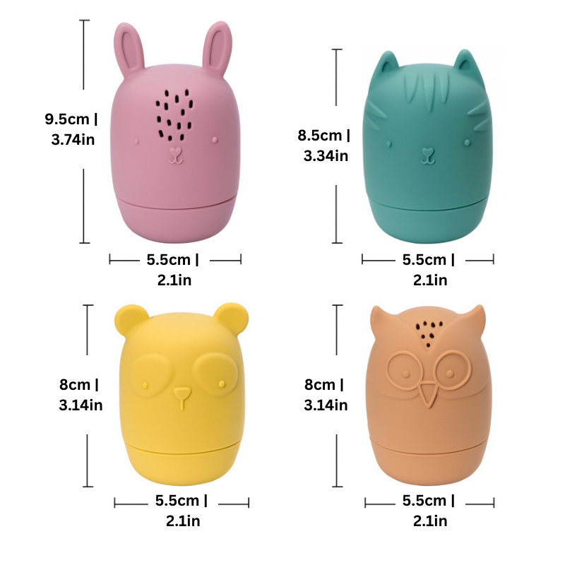 Bath Friends – Dishwasher-Safe Silicone Squeeze Bath Toys