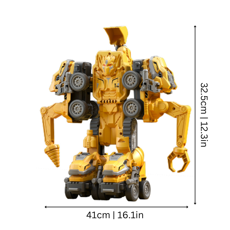 Robot-Bau – 5-in-1 Transforming Construction Robot Set with Grip-Control Wheels