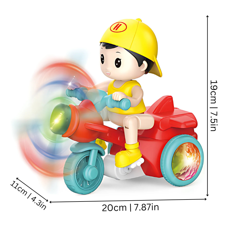 Spin, Ride & Explore – The Ultimate 360° Electric Rock Biker Adventure Toy