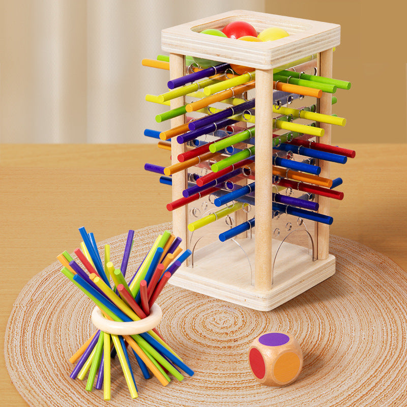 3-in-1 Wooden Skill Game – Educational Color & Logic Board Toy