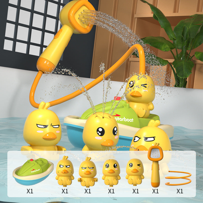 Duck Fountain Bath Toy – Interactive Bath Time Fun with Shower Head