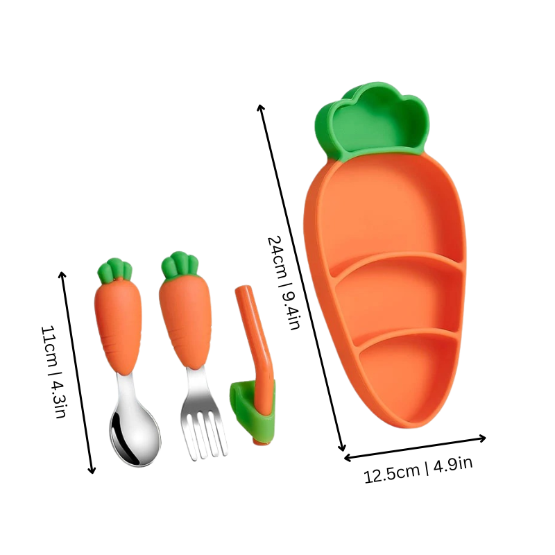 Small plate Silicone Suction Plate – Stress-Free Self-Feeding for Toddlers
