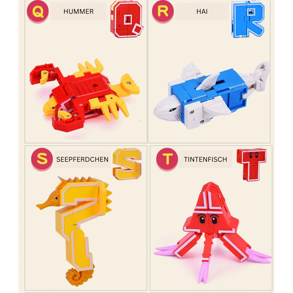 26 Alphabet Transformer Toy – Learn Letters Through Fun Transformations