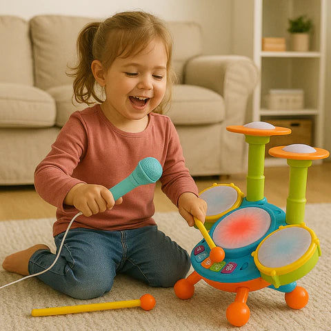 Kids Drum Set – Musical Rhythm Learning &amp; Light-Up Interactive Toy