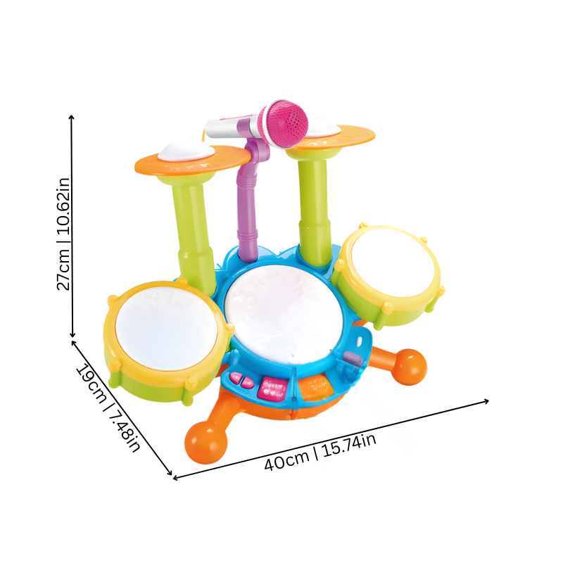Kids Drum Set – Musical Rhythm Learning &amp; Light-Up Interactive Toy