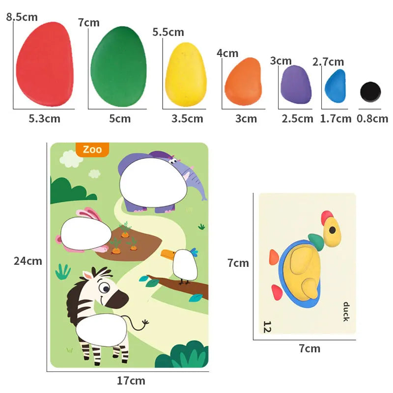 Montessori Colors & Shapes Puzzle – Educational Wooden Learning Set