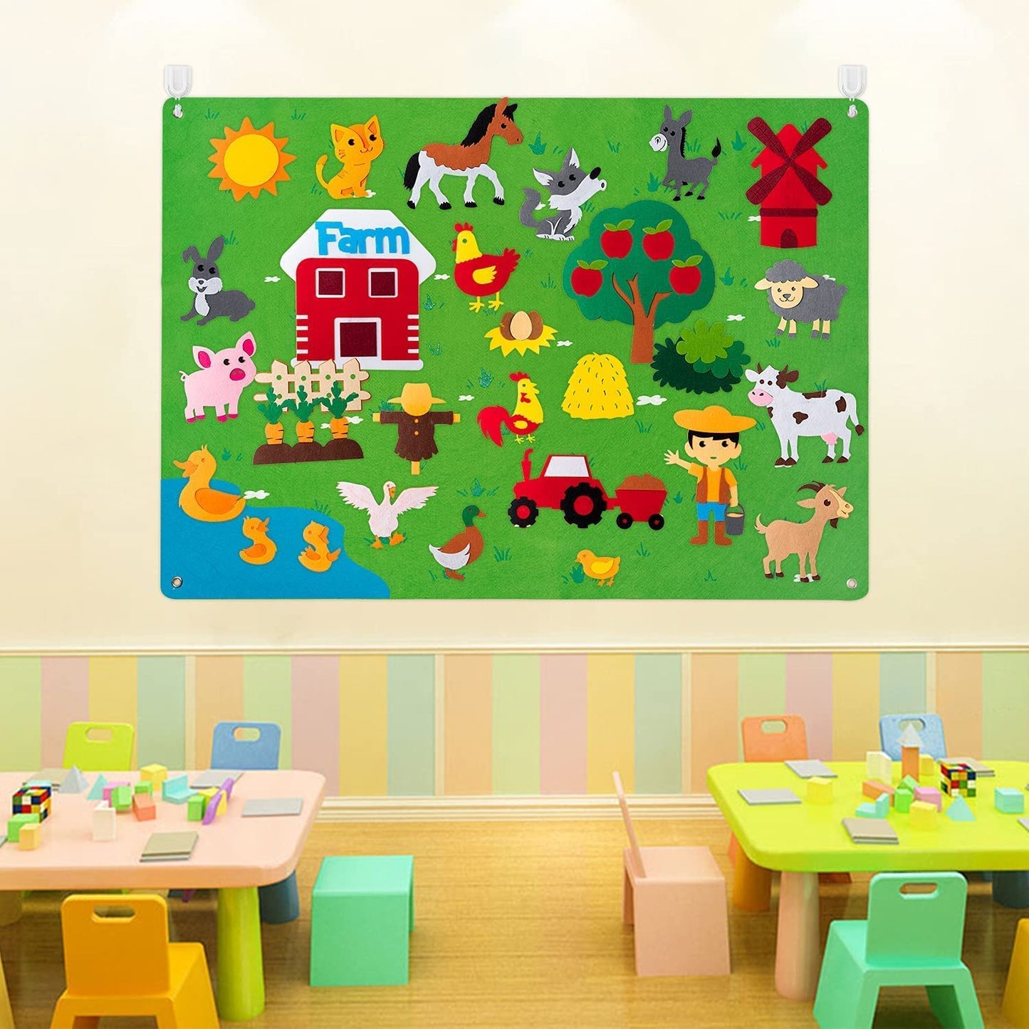 Interactive Felt Adventure Set for Children – Zoo, Farm, Underwater & Space Learning Play