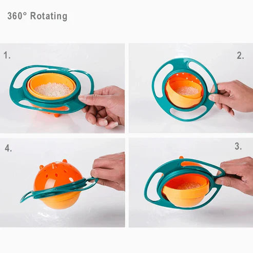 Spill-Proof Baby Bowl – 360° Anti-Spill Feeding Solution