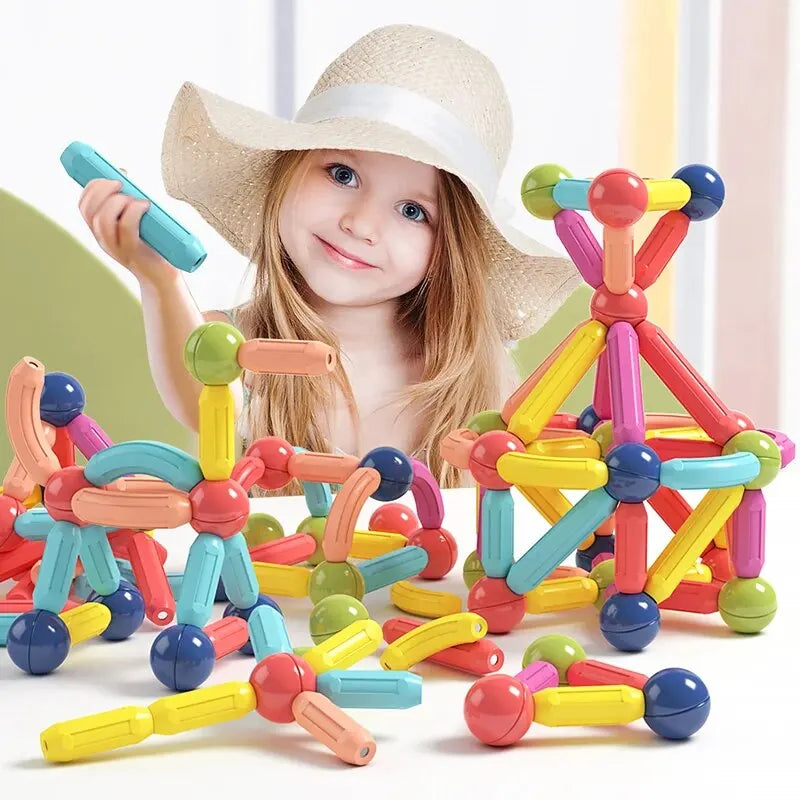 128-Piece Magnetic Building Set – Endless Creative Construction Fun