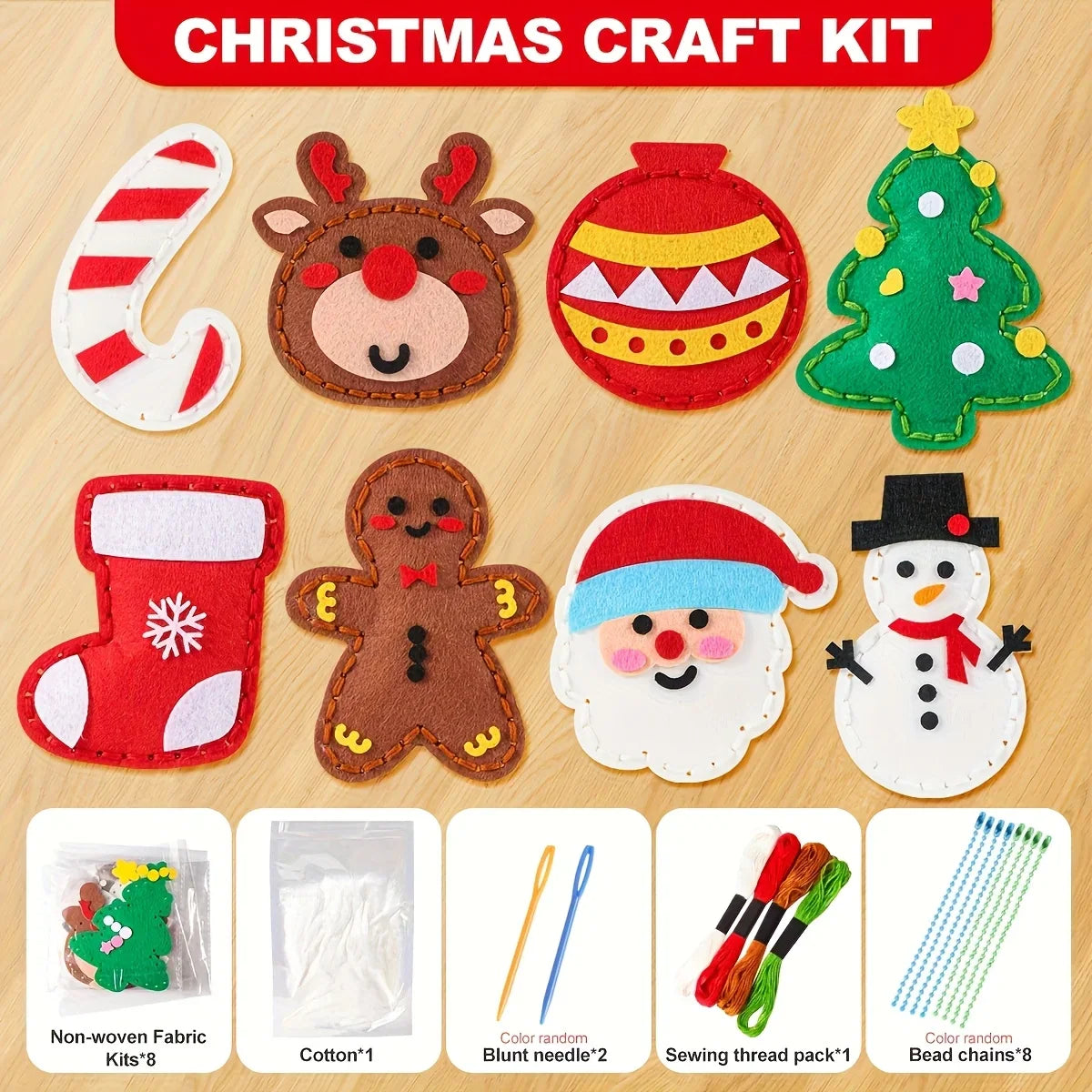 Safe Felt Christmas Sewing Kit – DIY Holiday Craft for Kids & Family