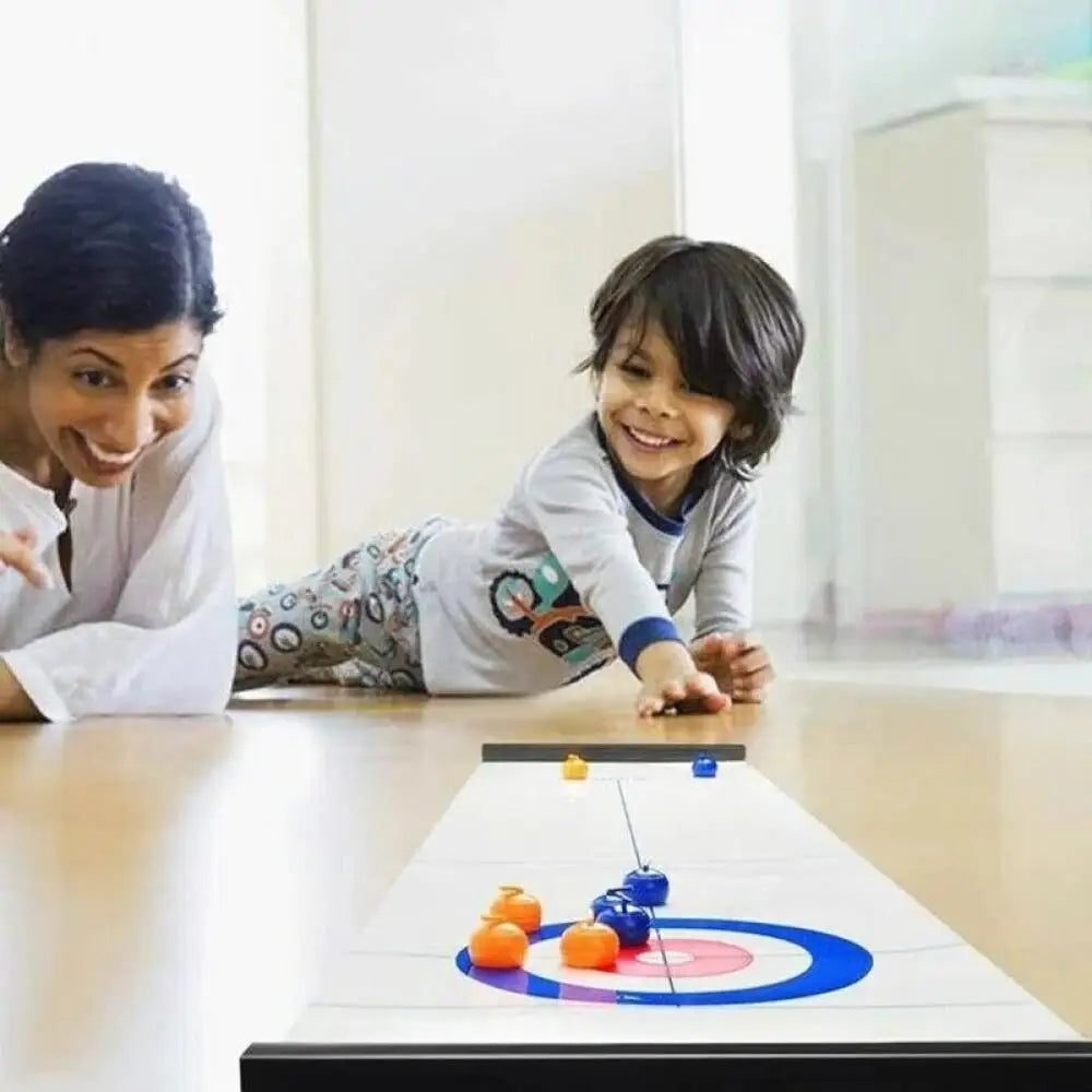 Interactive Table Curling Game – Family Fun Strategy Game For All Ages