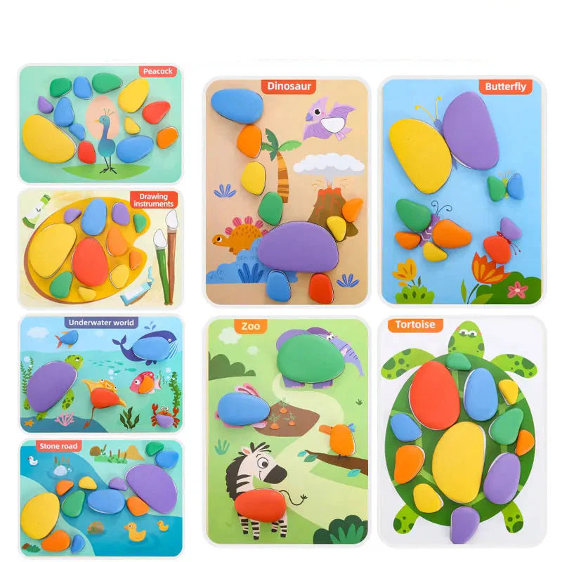 Montessori Colors & Shapes Puzzle – Educational Wooden Learning Set