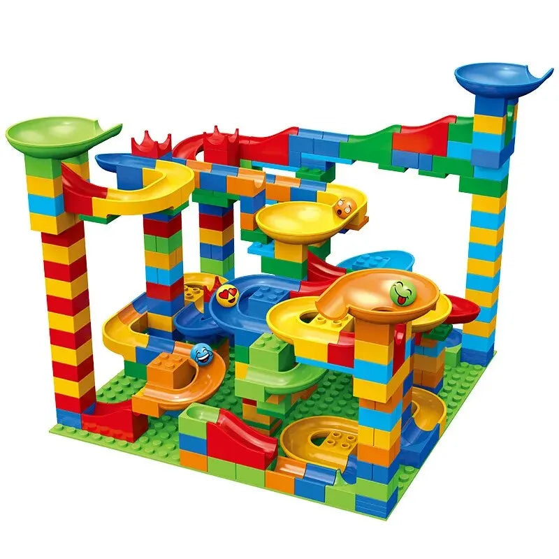 Build & Slide Adventure Set – Creative Construction Play With Blocks, Tracks & Ramps