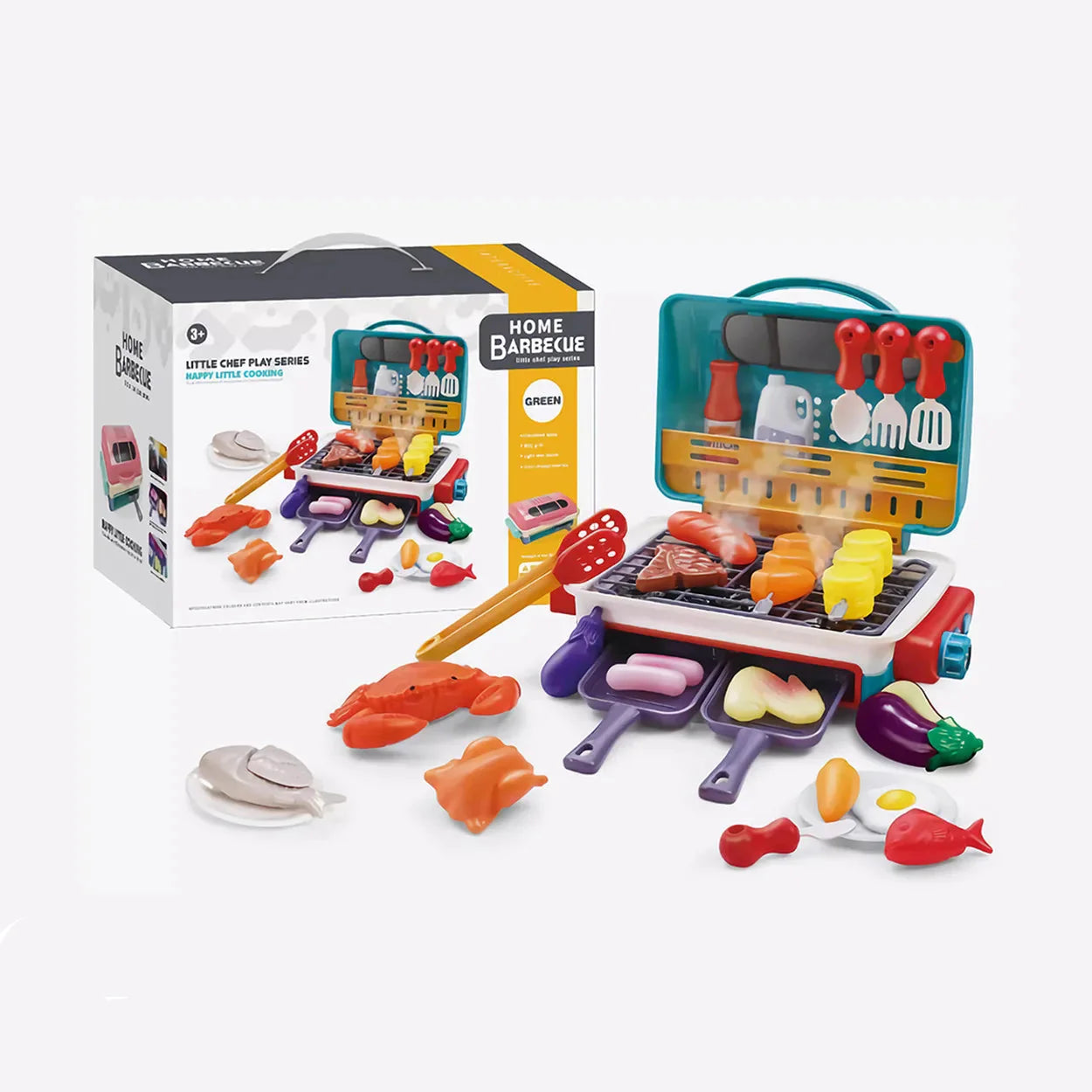 My First BBQ Grill – Kids Play Kitchen with Smoke Effect & Colour-Changing Food