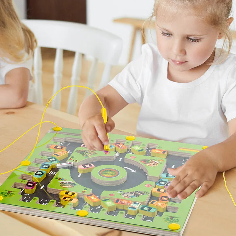 Montessori Magnetic Maze Board – Educational Fine Motor Learning Toy