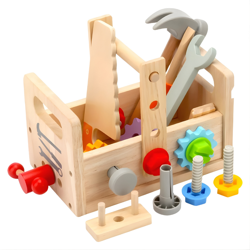 Wooden Tool Set for Creative Little Builders