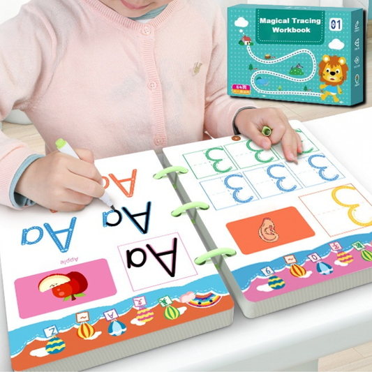 Reusable Writing Practice Book Set – Fun Early Writing & Learning Workbook for Kids