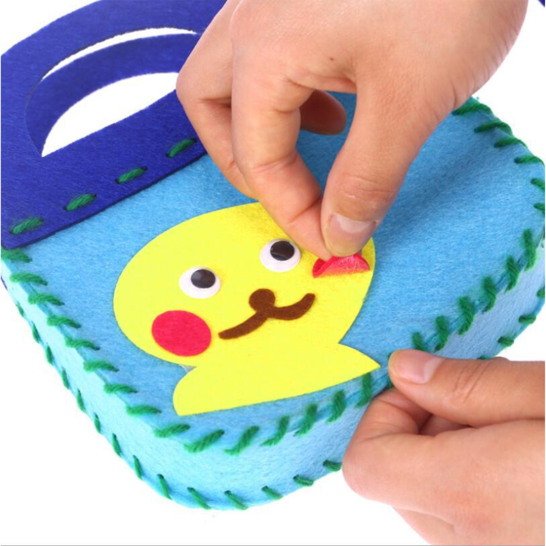 Filz Bag Craft Kit for Kids – DIY Sewing Set for Beginners