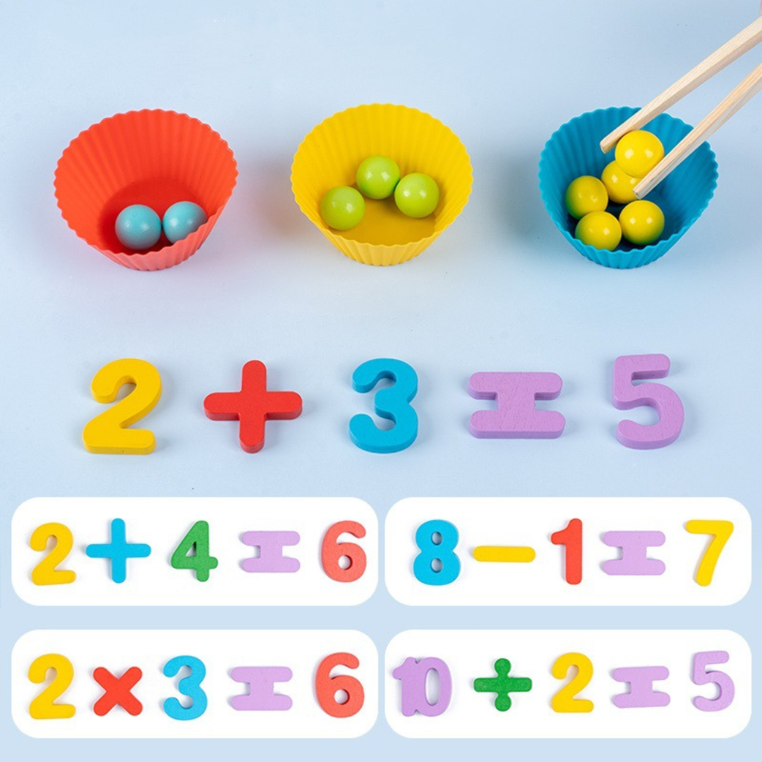 Montessori Number & Colour Sorting Set – Learn Through All Senses
