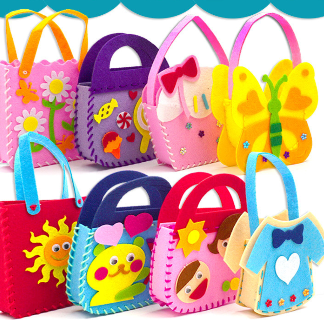 Filz Bag Craft Kit for Kids – DIY Sewing Set for Beginners