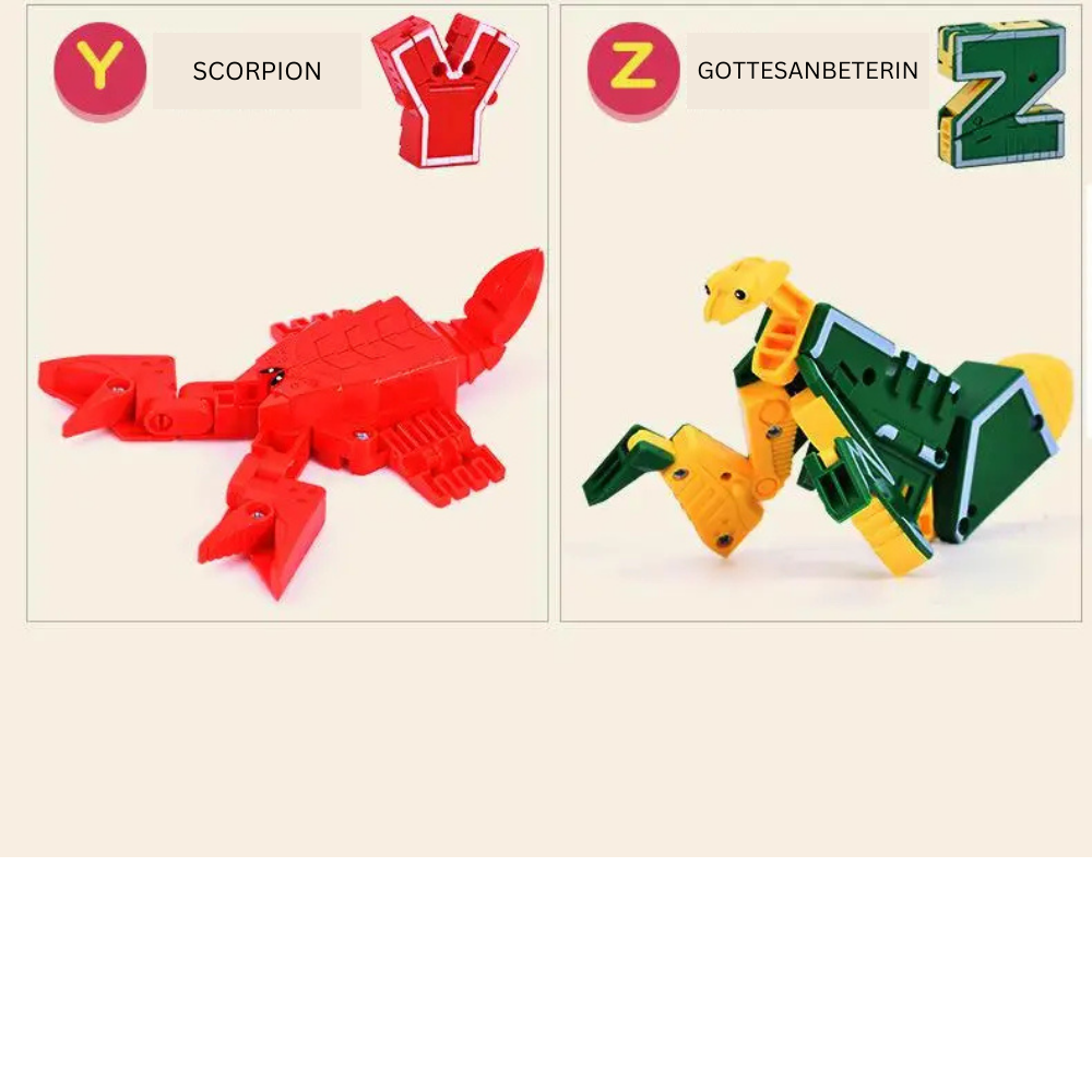 26 Alphabet Transformer Toy – Learn Letters Through Fun Transformations