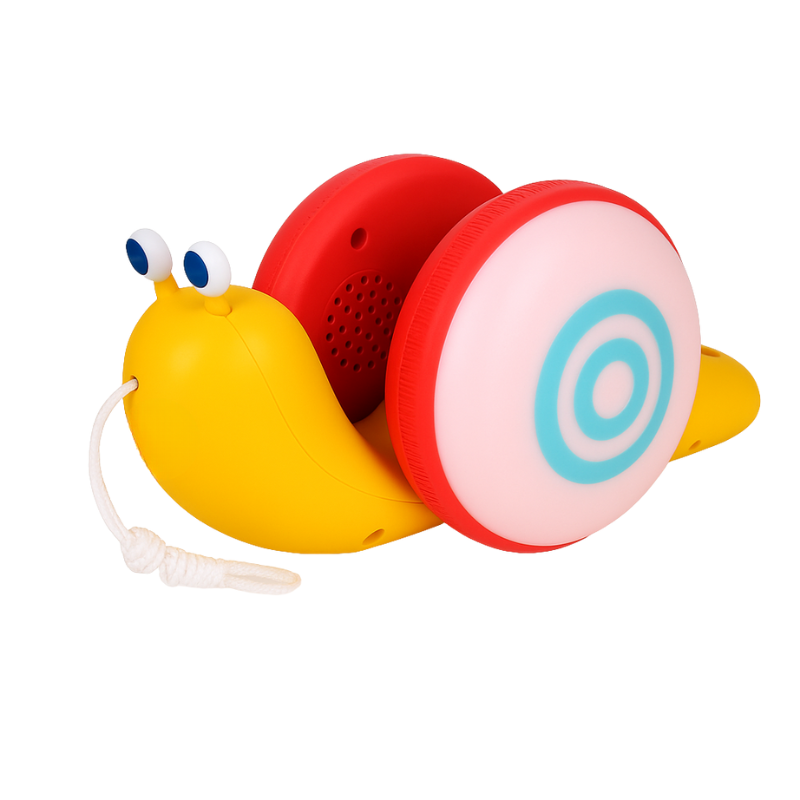 Musical Pull-Along Snail Toy For Early Walking Fun