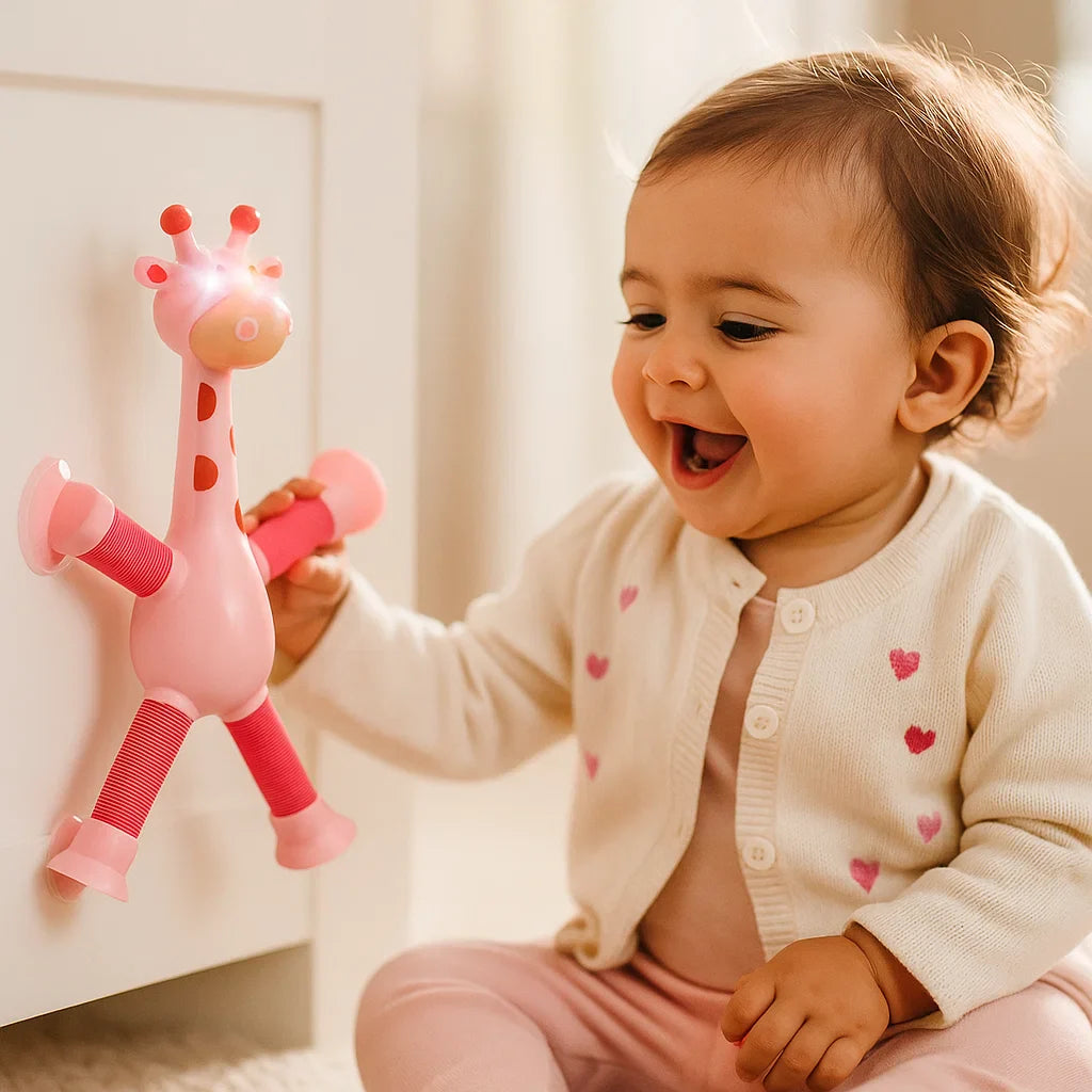 Sensory Suction Cup Giraffe Toy – Montessori Baby Motor Skills & Early Learning Toy
