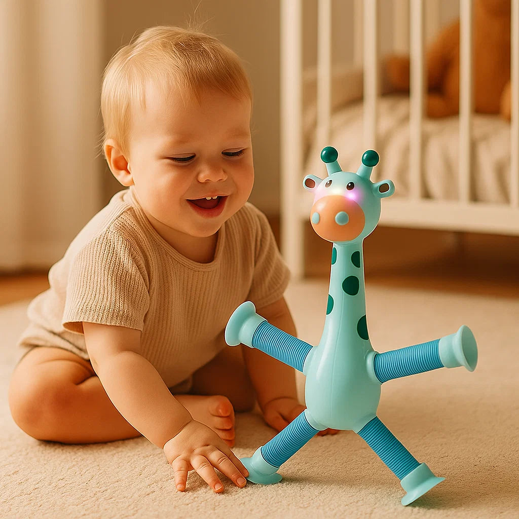 Sensory Suction Cup Giraffe Toy – Montessori Baby Motor Skills & Early Learning Toy