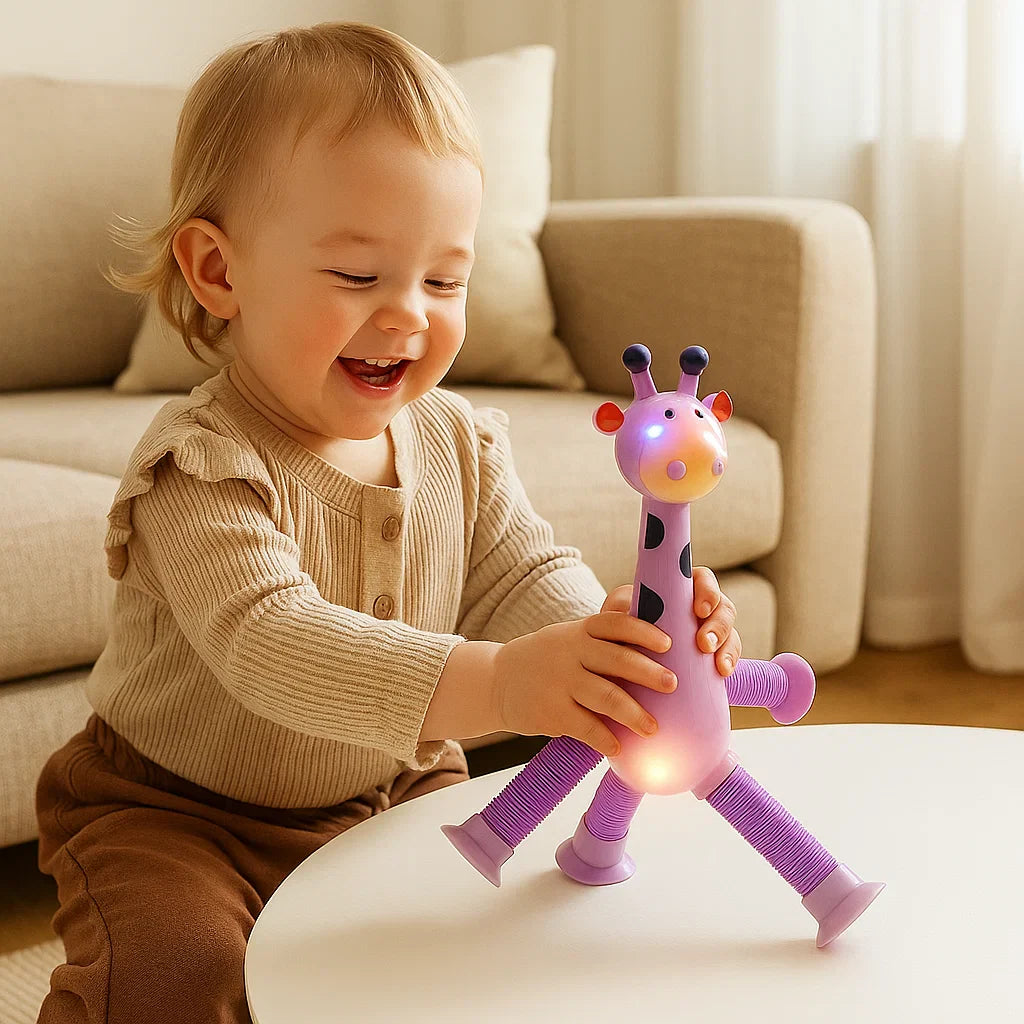 Sensory Suction Cup Giraffe Toy – Montessori Baby Motor Skills & Early Learning Toy