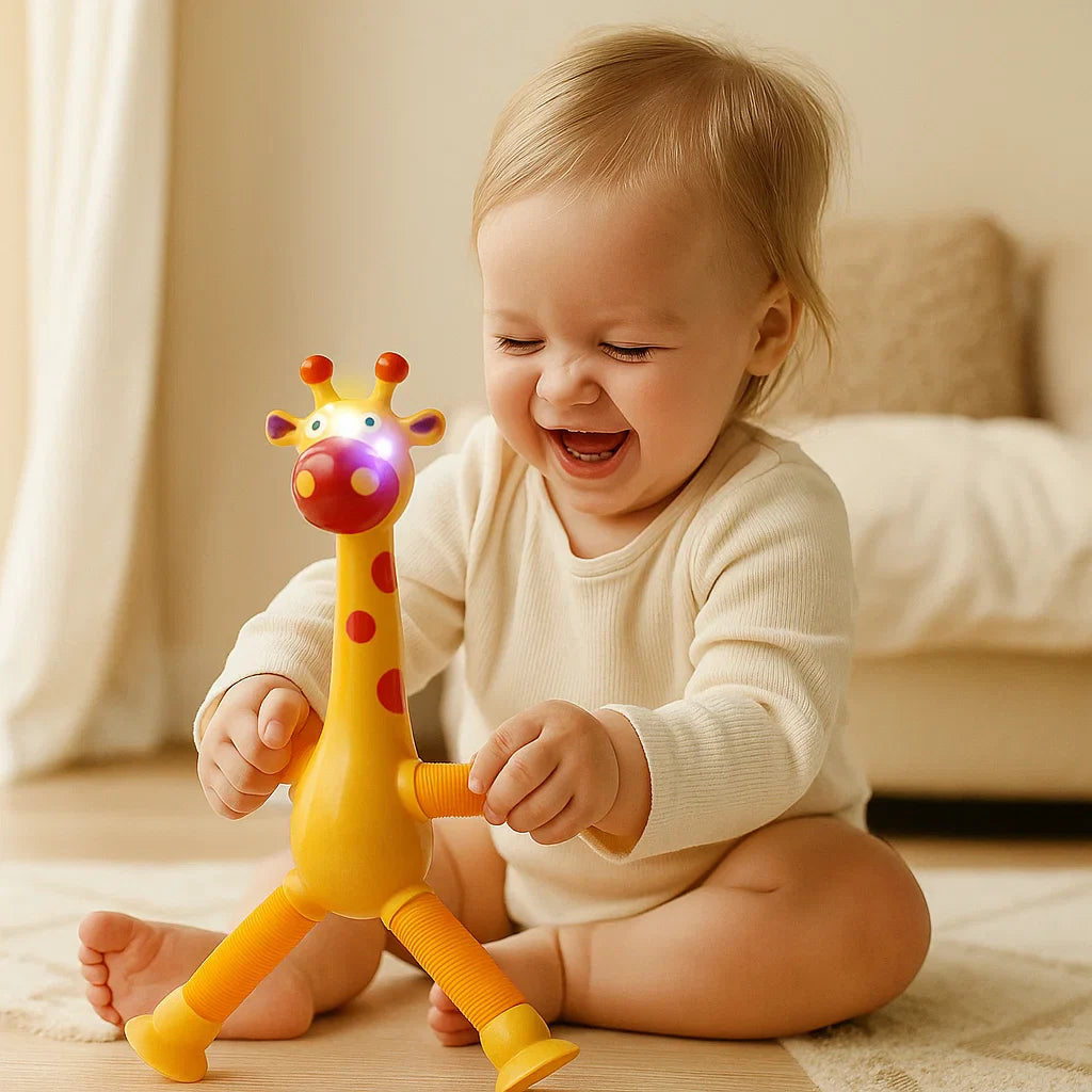 Sensory Suction Cup Giraffe Toy – Montessori Baby Motor Skills & Early Learning Toy