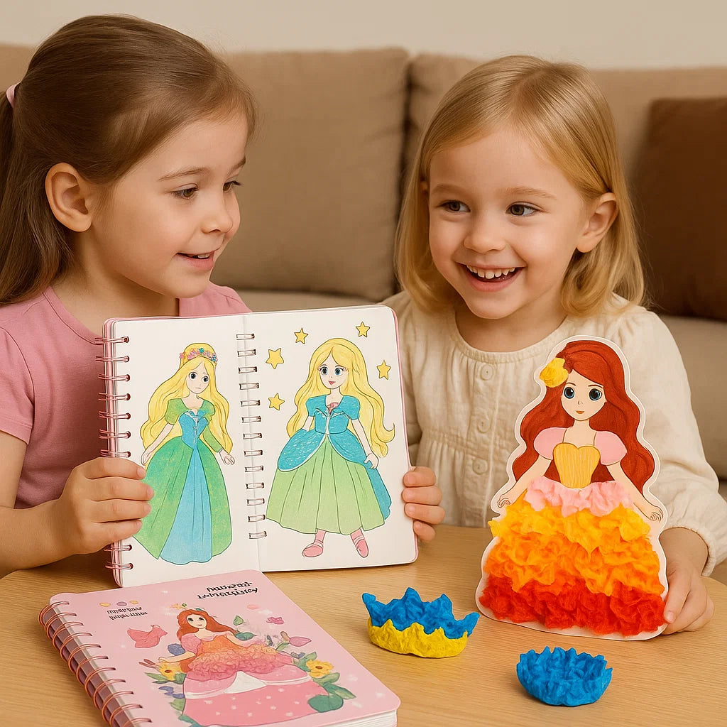 Magical Fashion Design Book – Creative Dress-Up & 3D Craft Activity Set For Kids
