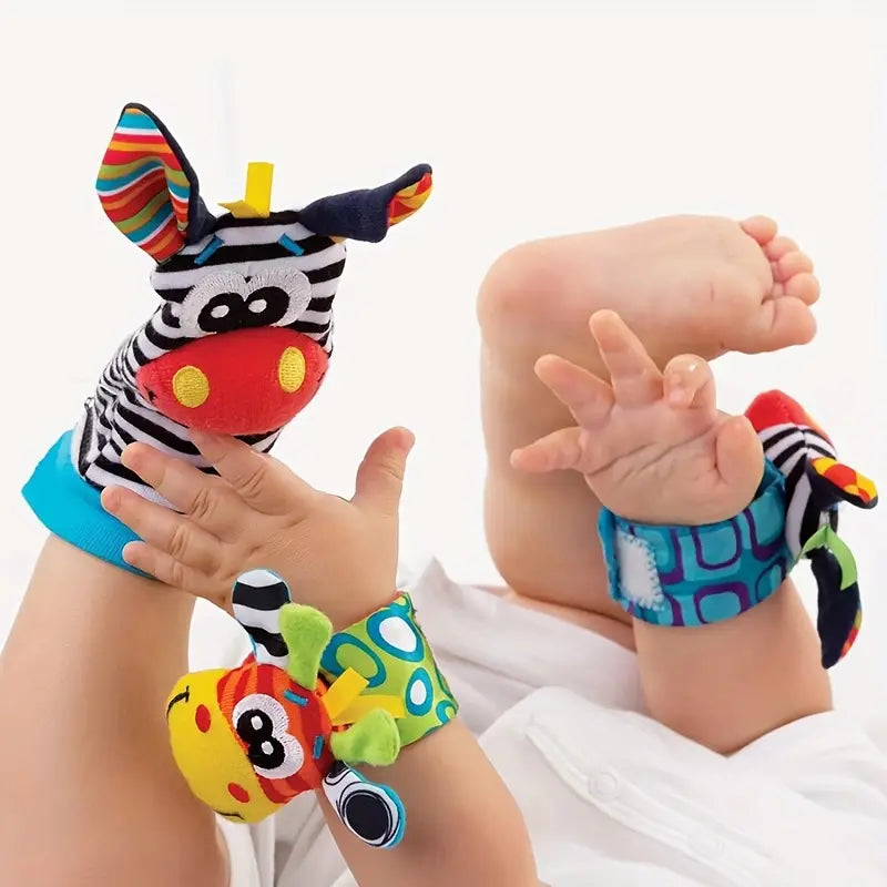 Sensory Plush Socks & Wrist Rattles – Fun Early Learning Development Set
