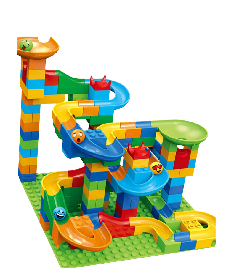 Build & Slide Adventure Set – Creative Construction Play With Blocks, Tracks & Ramps