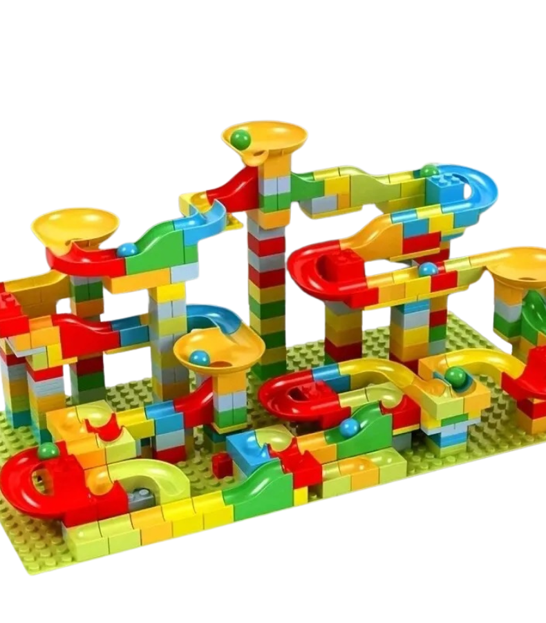 Build & Slide Adventure Set – Creative Construction Play With Blocks, Tracks & Ramps