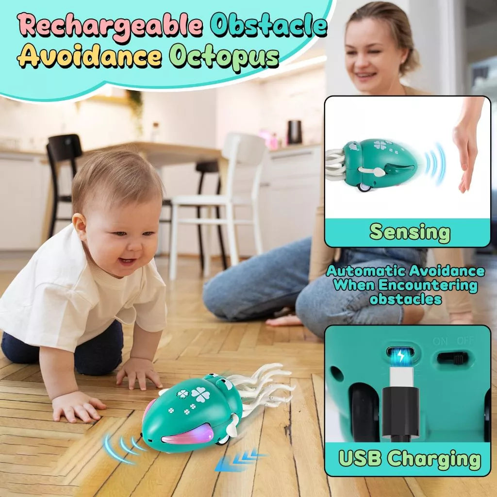 Dancing Octopus Kids Toy – Interactive Light & Music Crawling Fun