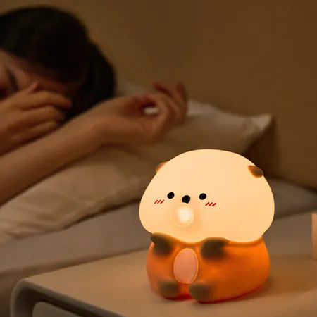 Cute Bubble Otter Silicone Night Light – Soothing Bedtime Lamp for Kids