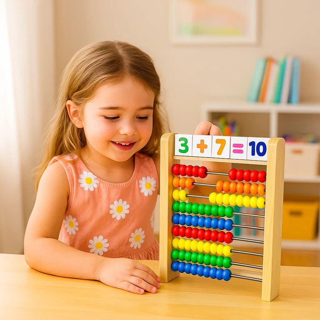 Wooden Counting Abacus – Learn Numbers & Math Through Play