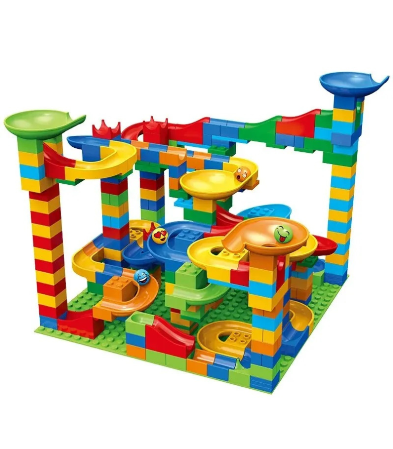 Build & Slide Adventure Set – Creative Construction Play With Blocks, Tracks & Ramps