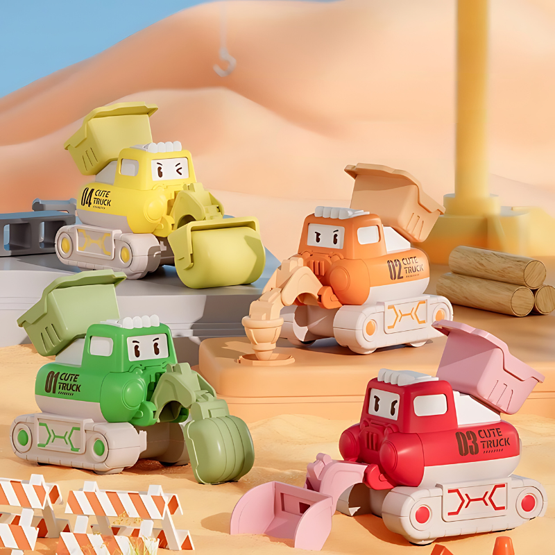 Build Racer – Push-and-Go Construction Vehicle Set for Kids