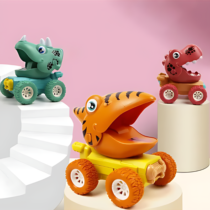 Dinosaur Push & Go Vehicle Set for Kids