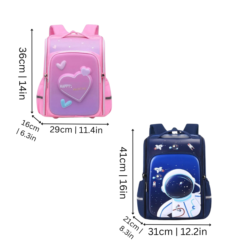 School Explorer – Waterproof Lightweight 3D Kids School Backpack (Oxford Fabric)