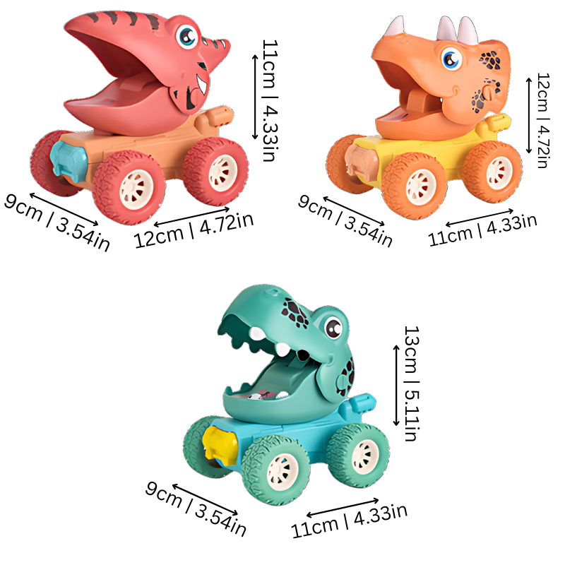 Dinosaur Push & Go Vehicle Set for Kids