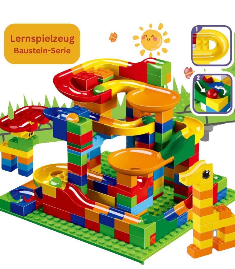 Build & Slide Adventure Set – Creative Construction Play With Blocks, Tracks & Ramps