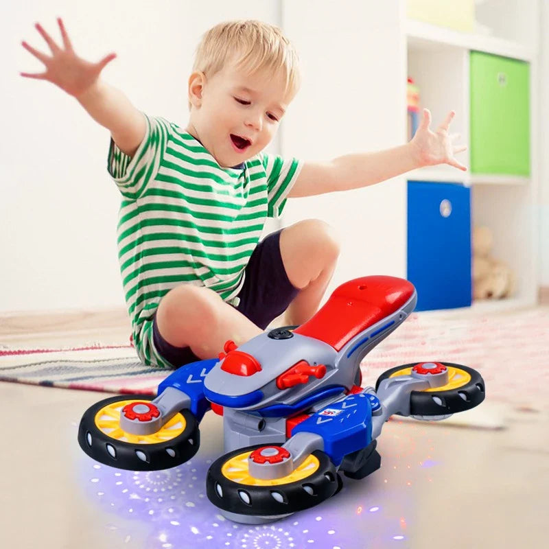 Dancing & Light-Up Musical Motorcycle Toy for Kids