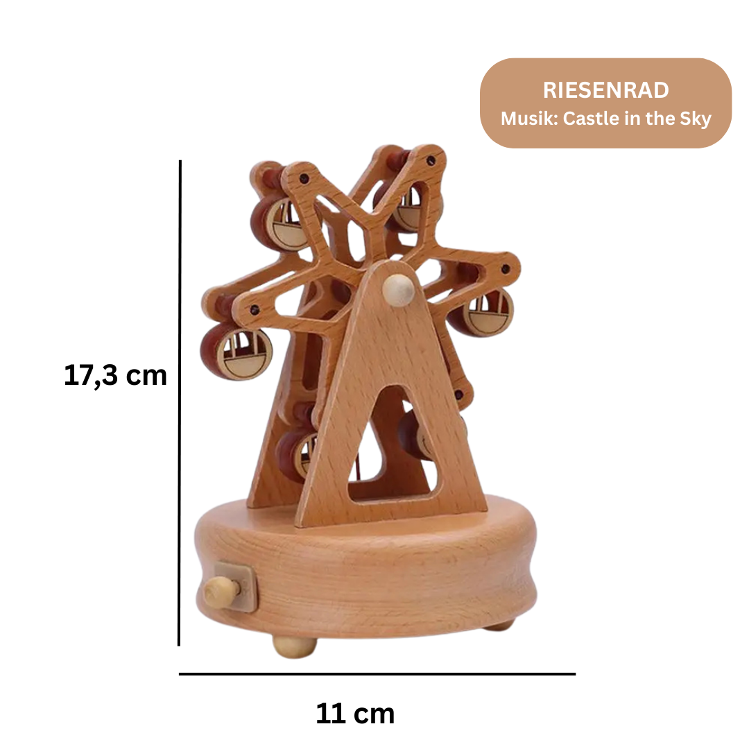 Wooden Wind-Up Music Box – Elegant Decorative Melody Gift