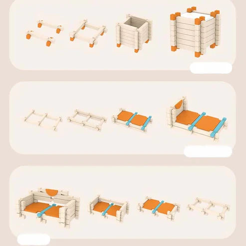 Montessori Wooden Building Block Set – Natural Stacking & Construction Toy