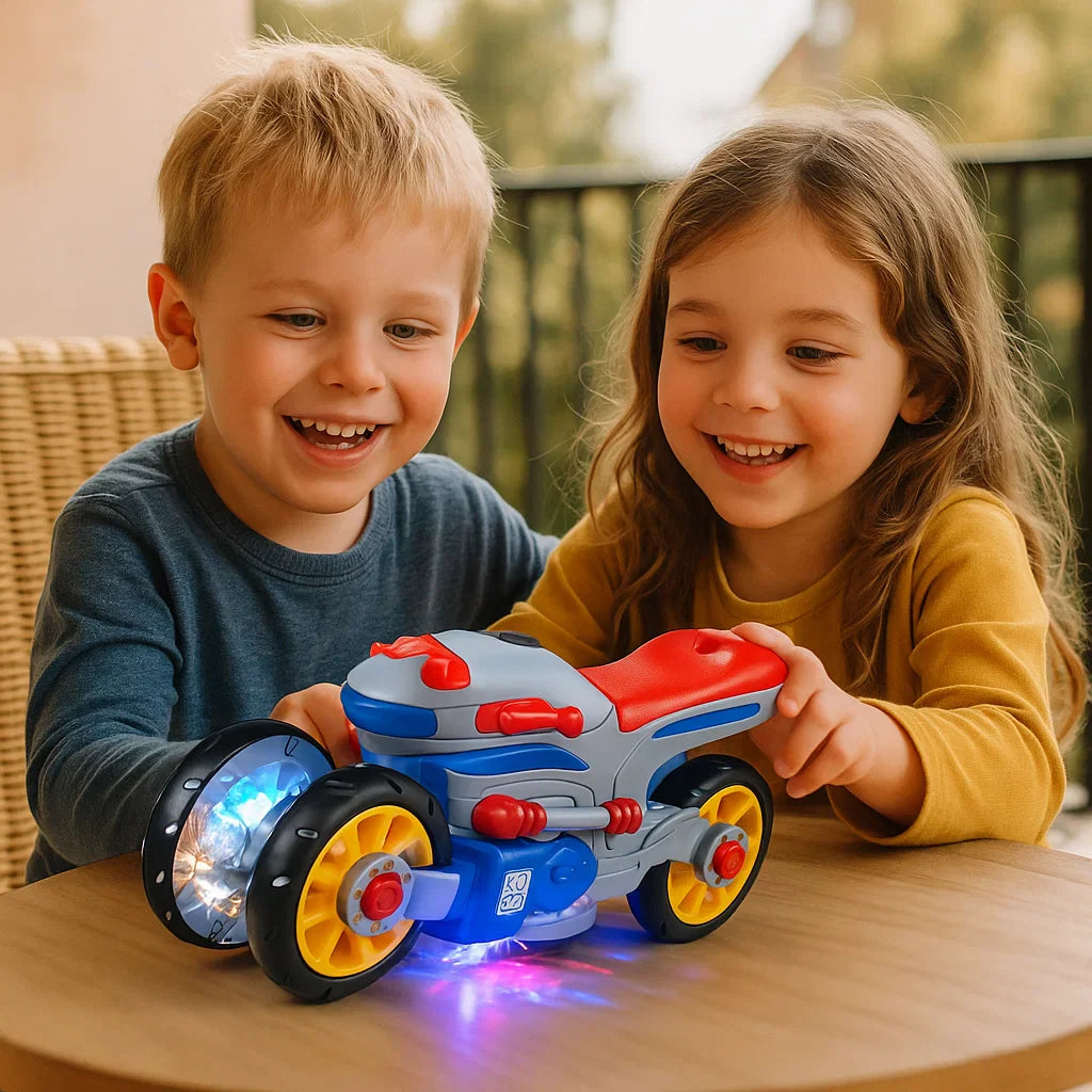Dancing & Light-Up Musical Motorcycle Toy for Kids