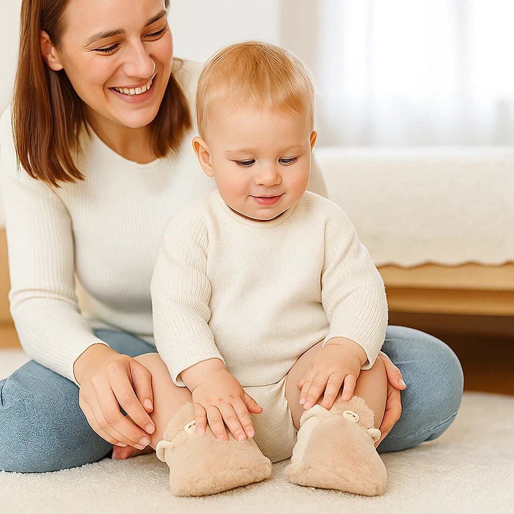 Fluffy Baby Sock Shoes – Warm, Soft & Non-Slip Comfort